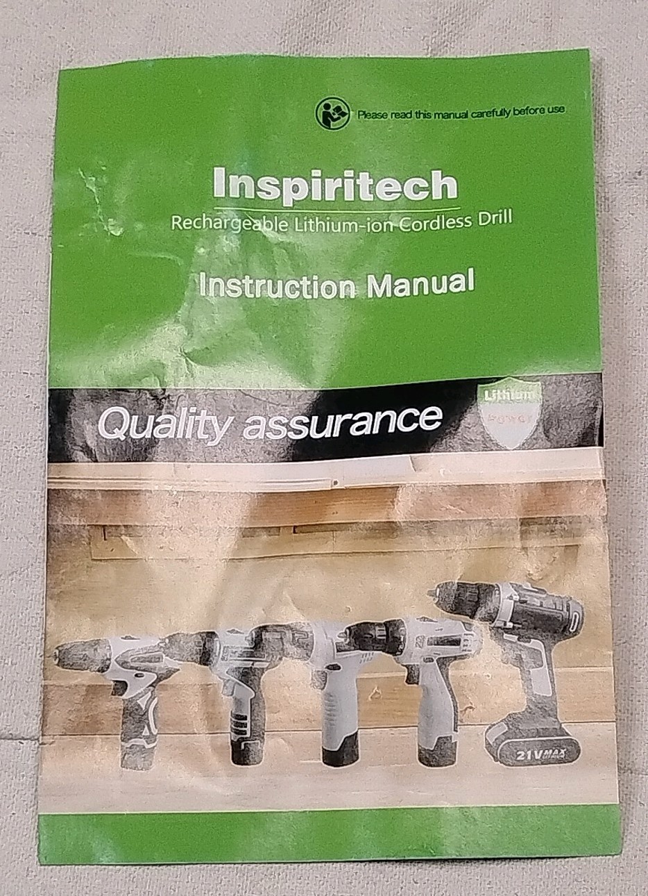 Inspiritech BPD2012-12V 12V Li-Ion Cordless Drill Set, Keyless Chuck, Case