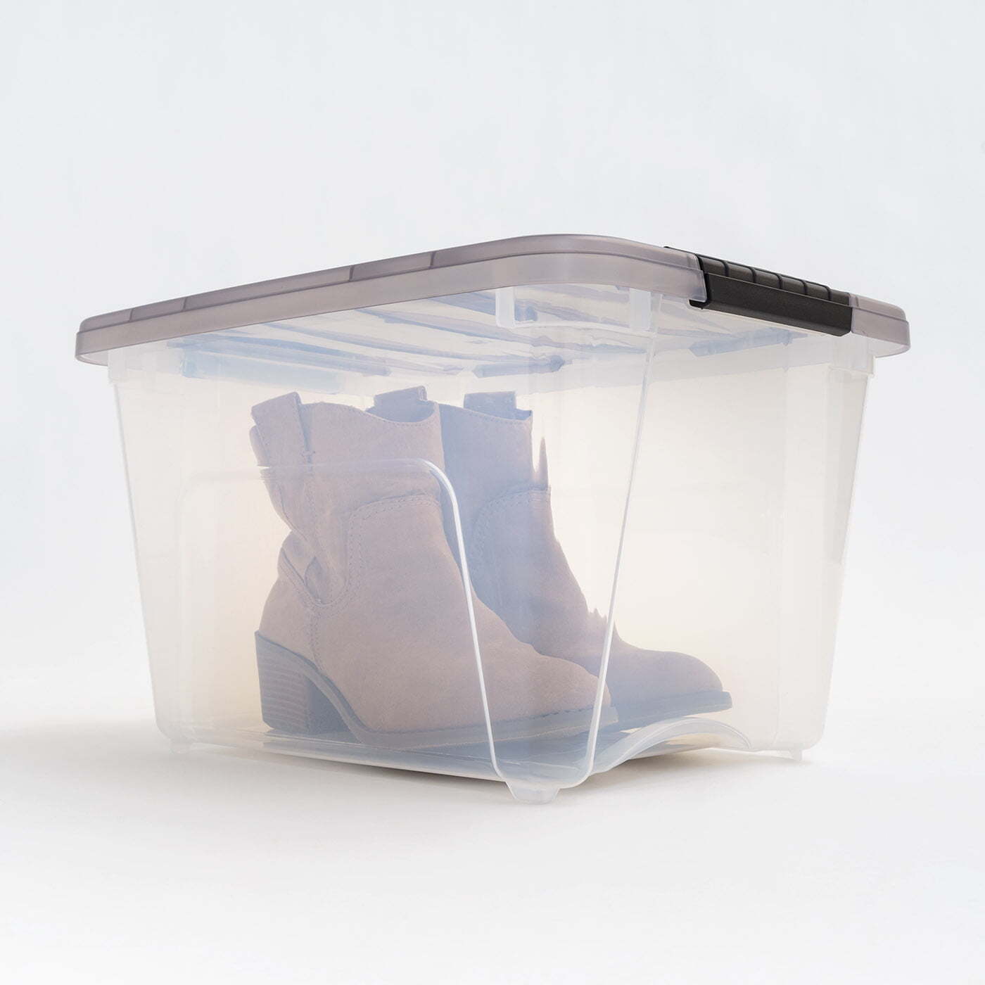 USA 19 Qt Stack & Pull Clear Plastic Storage Box Containers Organzier Bin 5 Pack