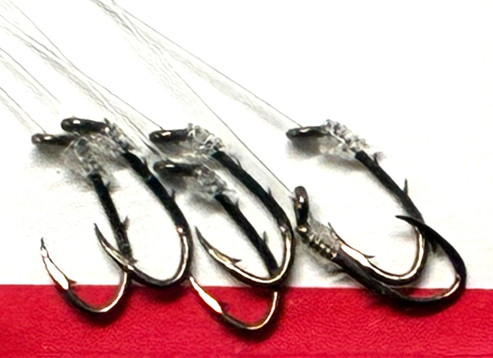 3 PACKS Eagle Claw No. 139 Snelled Baitholder Hook Size 14 Bronze 6-Count Pack