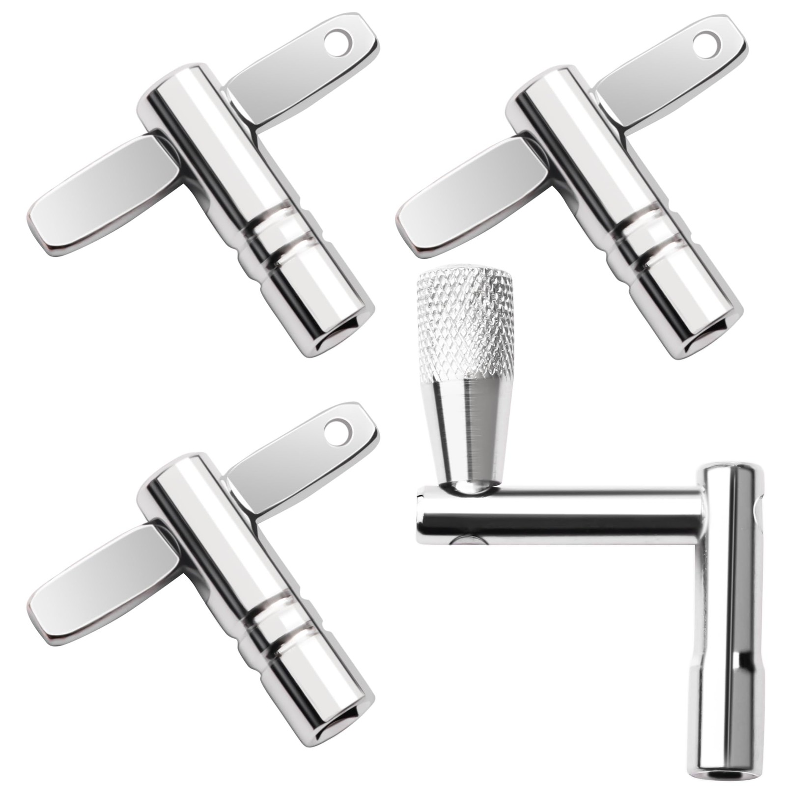 4 Pack Drum Keys Universal Tool Multi-Tool Keychain and Drill Bit for Tuning