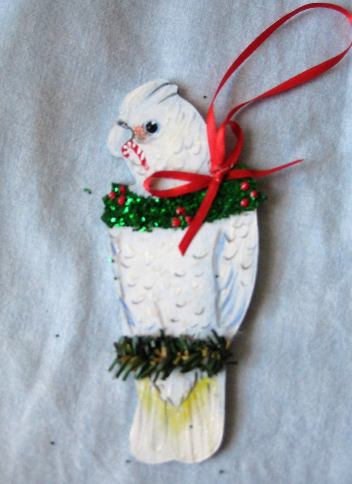 GOFFINS COCKATOO PARROT CHRISTMAS HOLIDAY TREE ORNAMENT