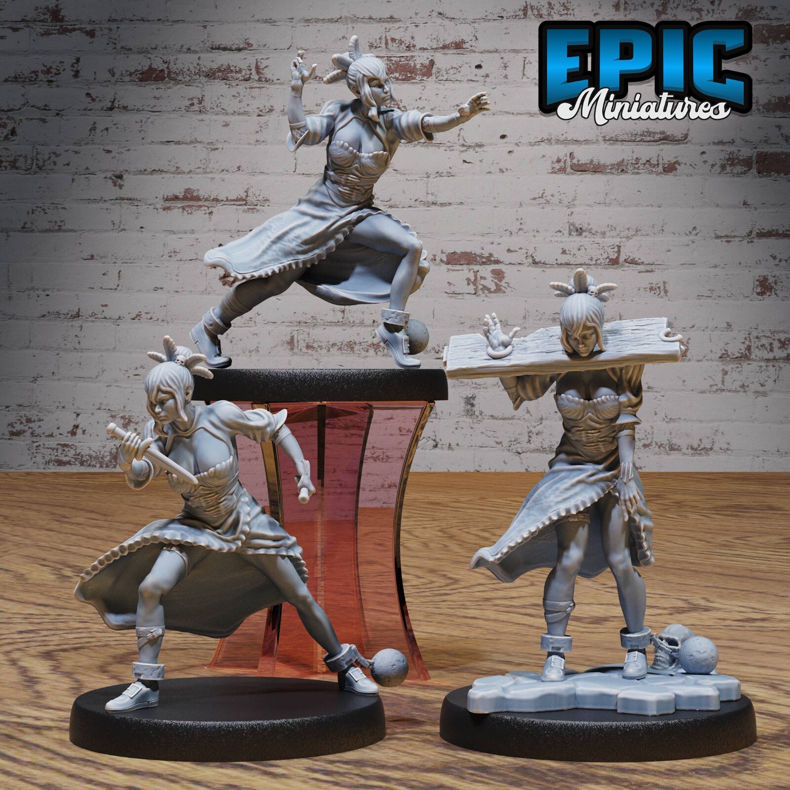 Captured Witch Female DnD Dungeons and Dragons Miniature Epic Miniatures 28mm