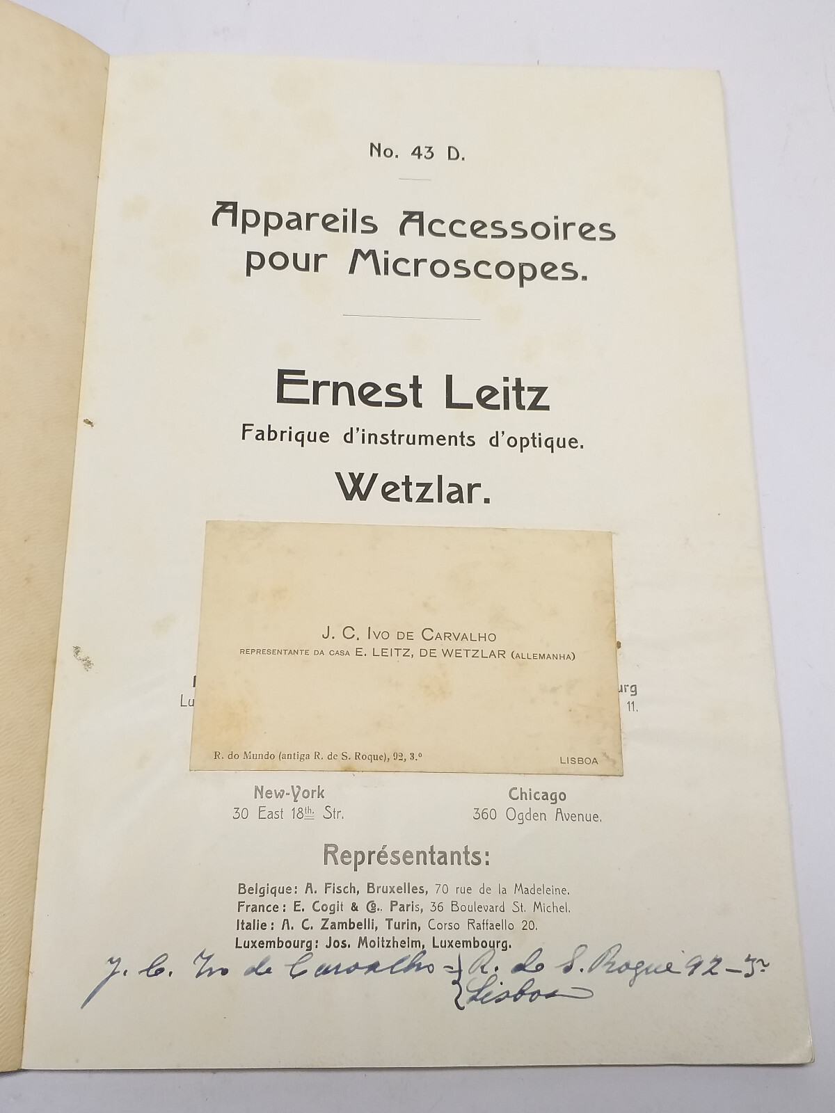 Rare Antique 1909 Catalog ERNST LEITZ WETZLAR Microscopes