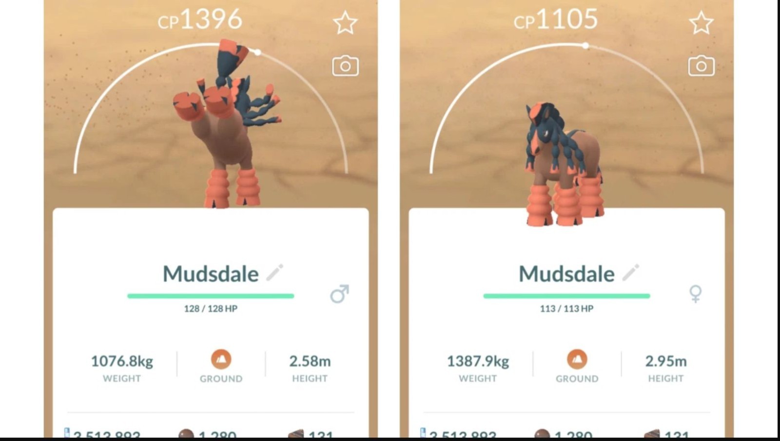 🐎Non Shiny Mudsdale (Non Dazzling Pampross) Pokemon GO🐎 Registered or 20k