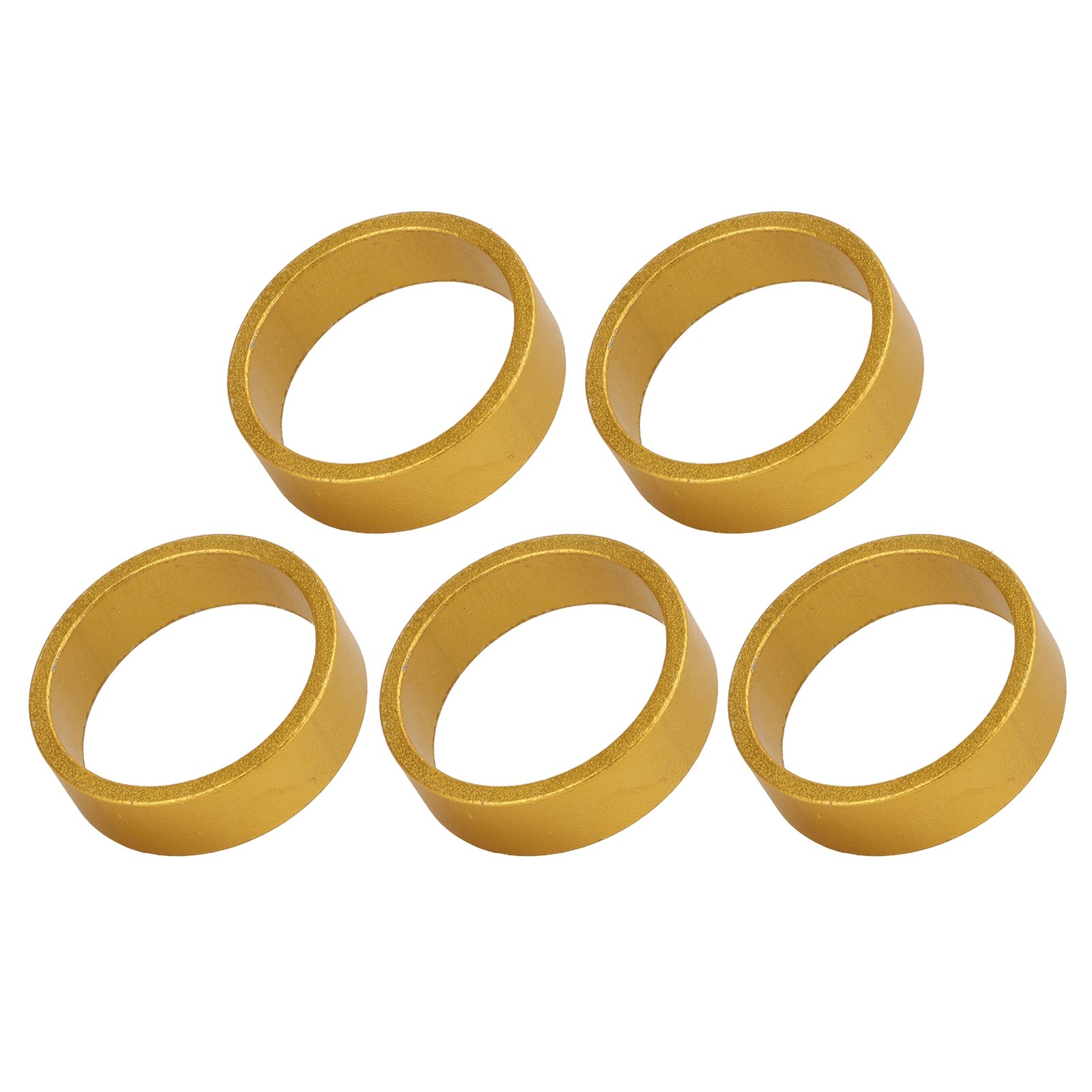 5pcs 10mm Bicycle Headset Spacer Aluminum Fork Stem Gold