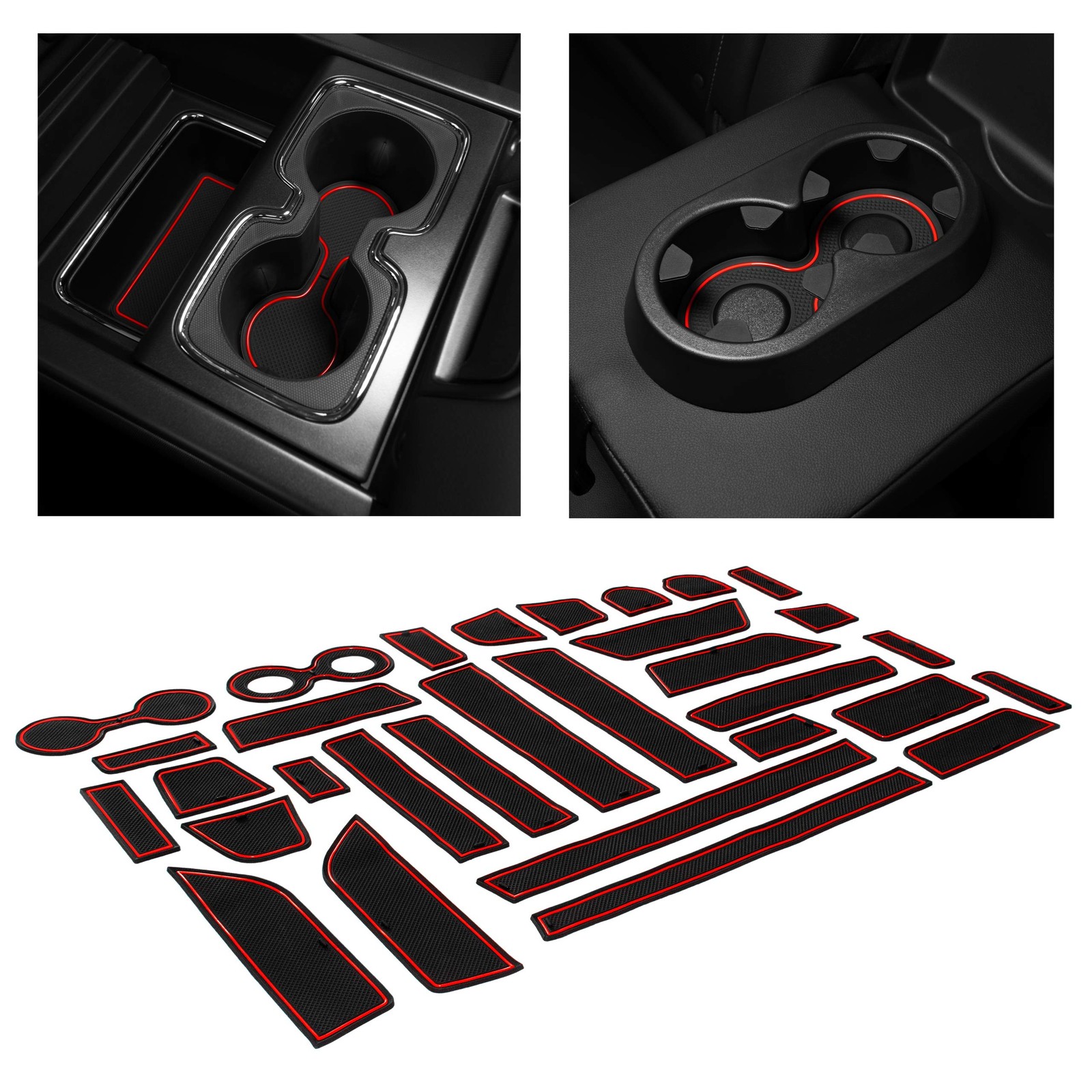 Custom Chevy Silverado Gmc Sierra Interior Accessories Cup Holder Mats 2014-2018