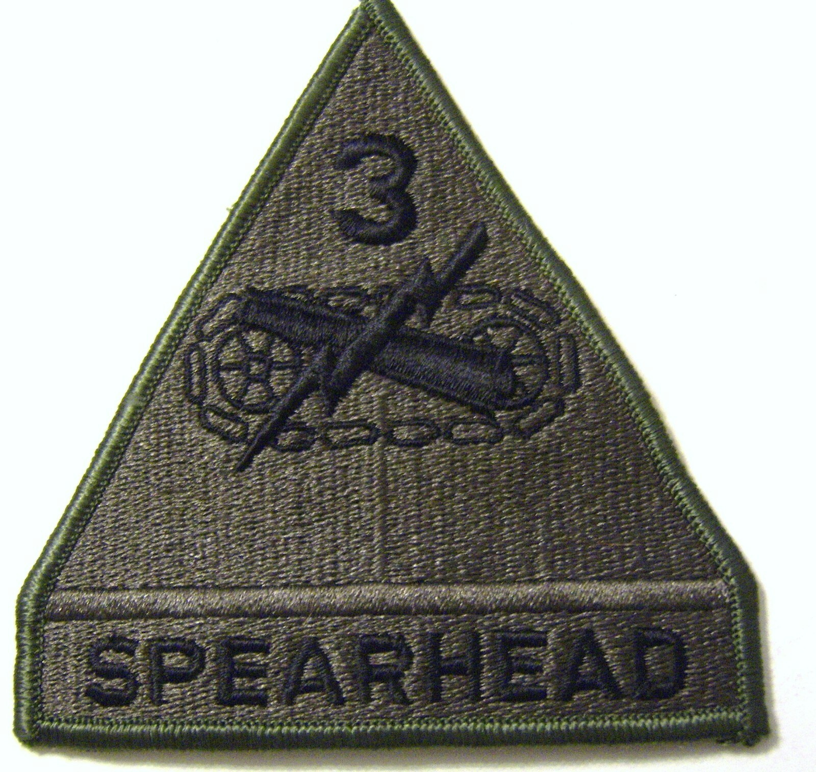 3rd ARMORED DIVISION PATCH SSI U.S. ARMY - SUBDUED COLOR NEW 1991 DATED PACK