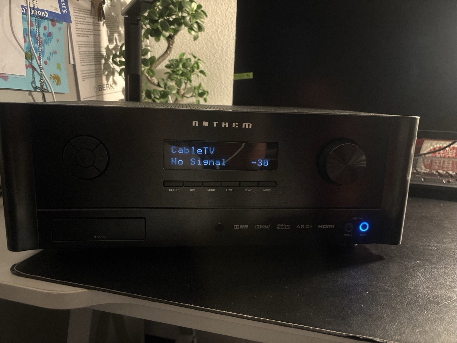 Anthem MRX 510 7.1 Channel AV Receiver Home Theater HDMI ARC No Remote