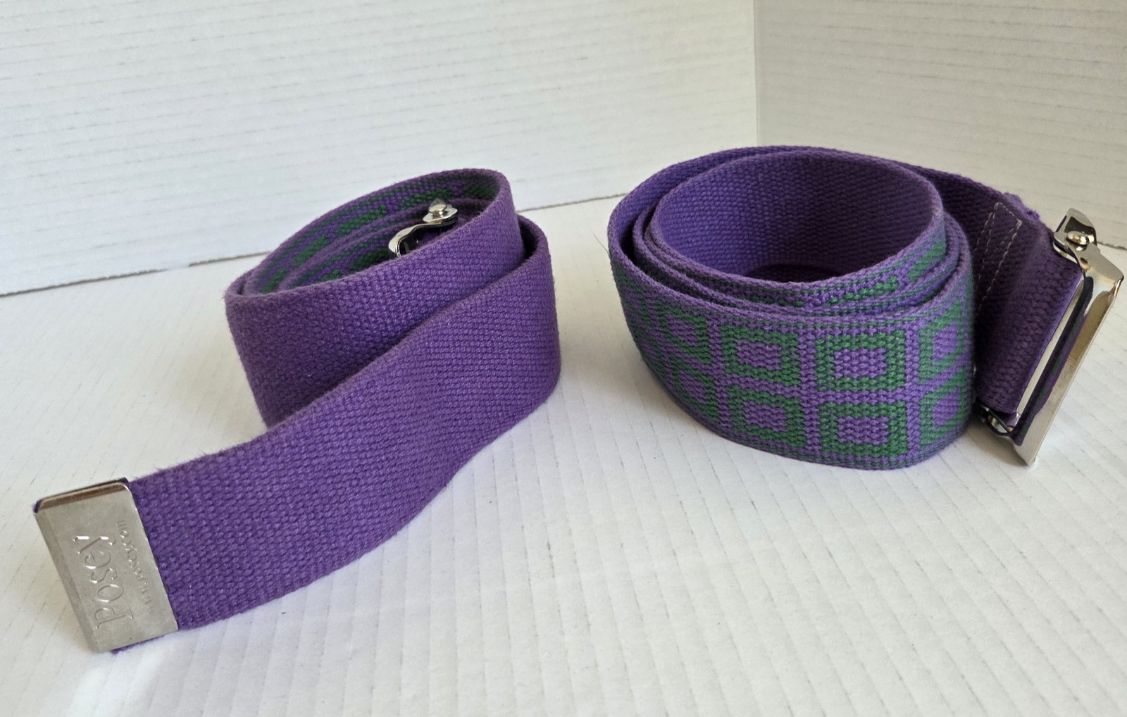 Lot of 2 Posey Gait Transfer Belt 2 Inch Cotton Assistance Care 53" and 50"