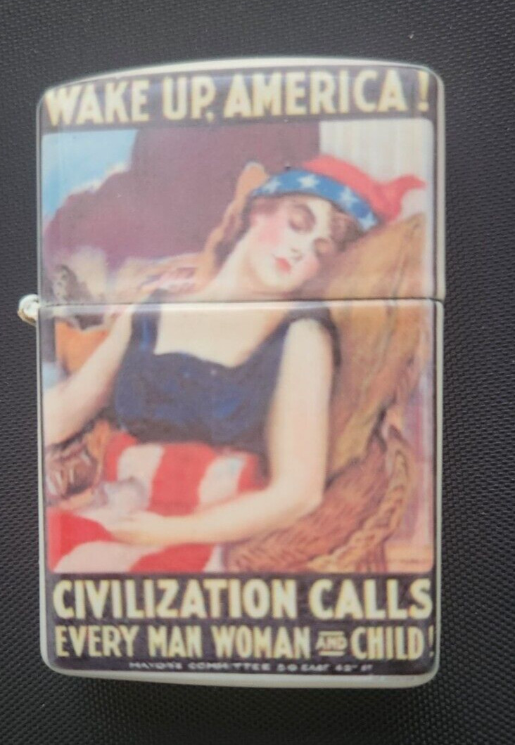 Wake Up America Vintage Poster - Cigarette LIGHTER