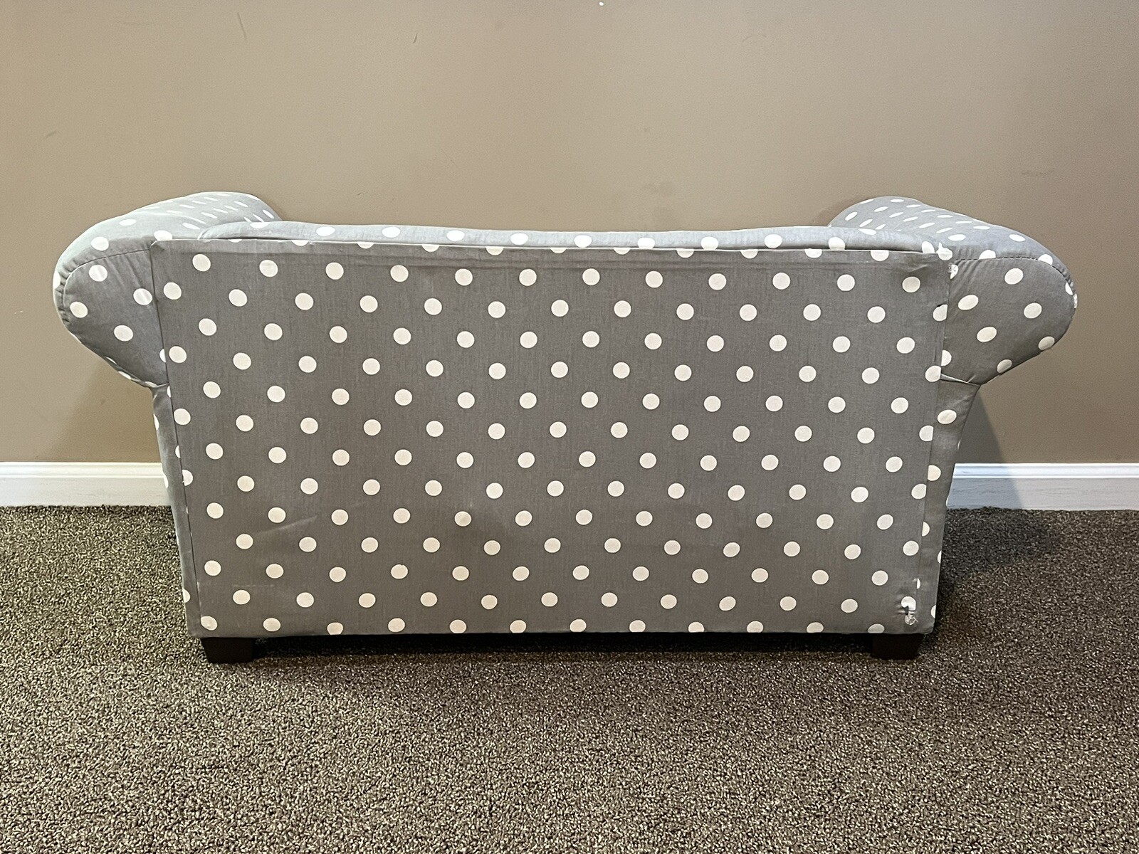 Gray Polka Dotted Toddler Sofa