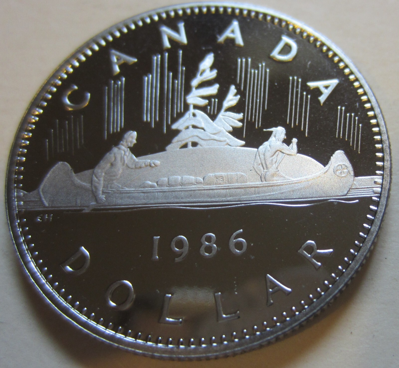 1986 Canada PROOF Nickel One Dollar Coin UNC $1