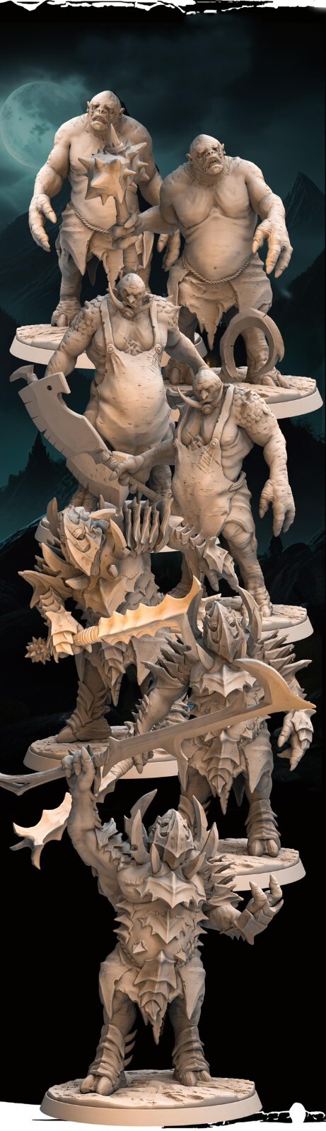 Dungeons & Dragons NPC Enemy Playable Character - Troll Army, Warrior, Butcher