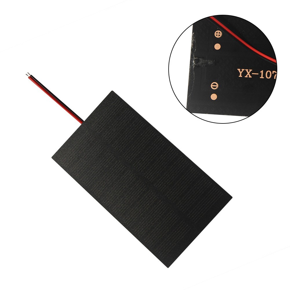 2 Pack 1W 5V Solar Panels with Electronic Wire for Charging 3 7V 5V Battery DIY