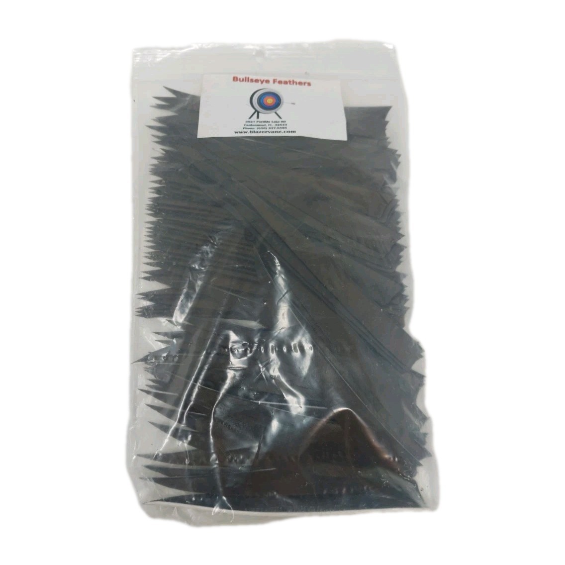 100pk Bullseye Archery Feathers 5" Right Wing: Shield Solid Chocolate Brown