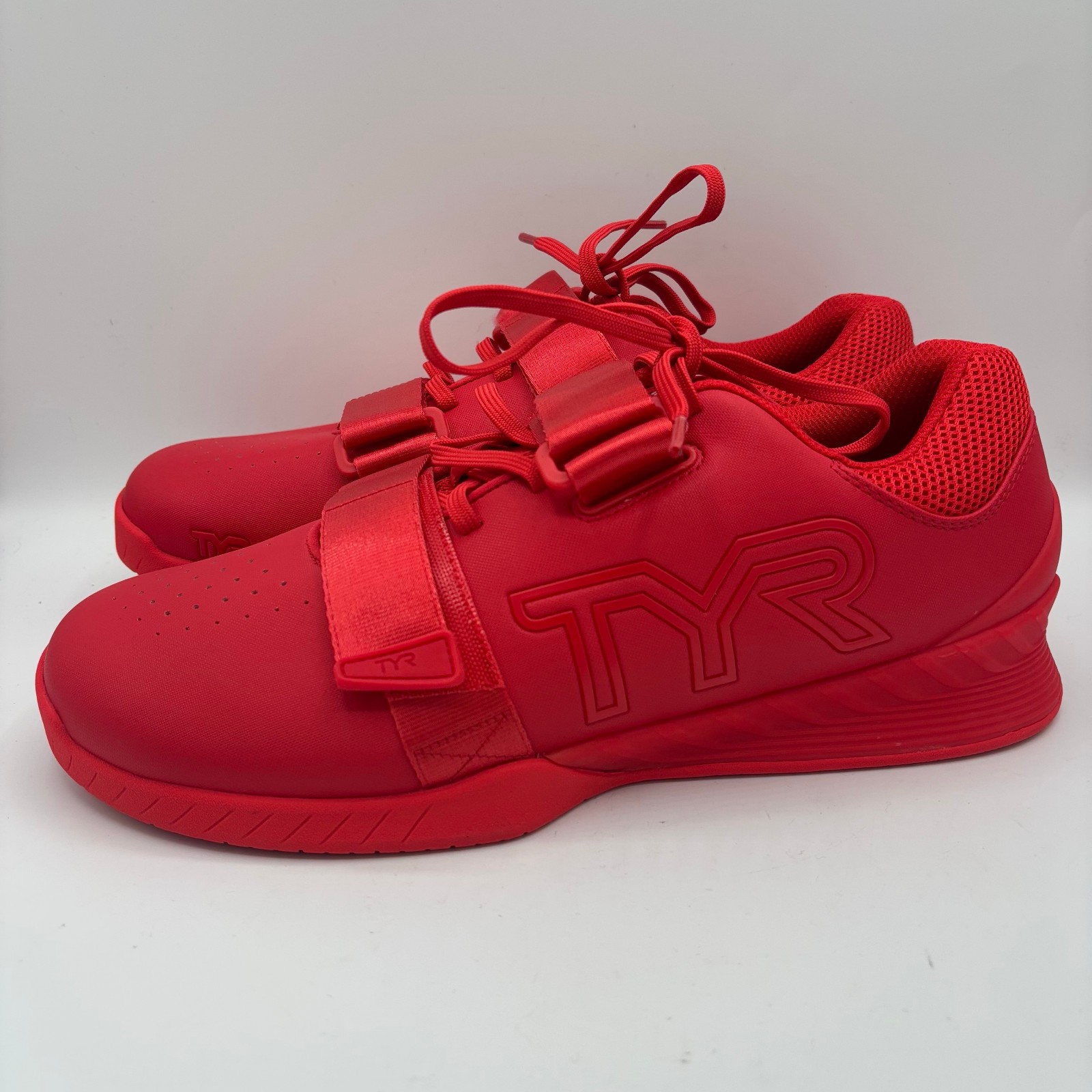 TYR L-1 Lifter Shoes Mens Size 10.5 Triple Red Weightlifting Gym Sneakers