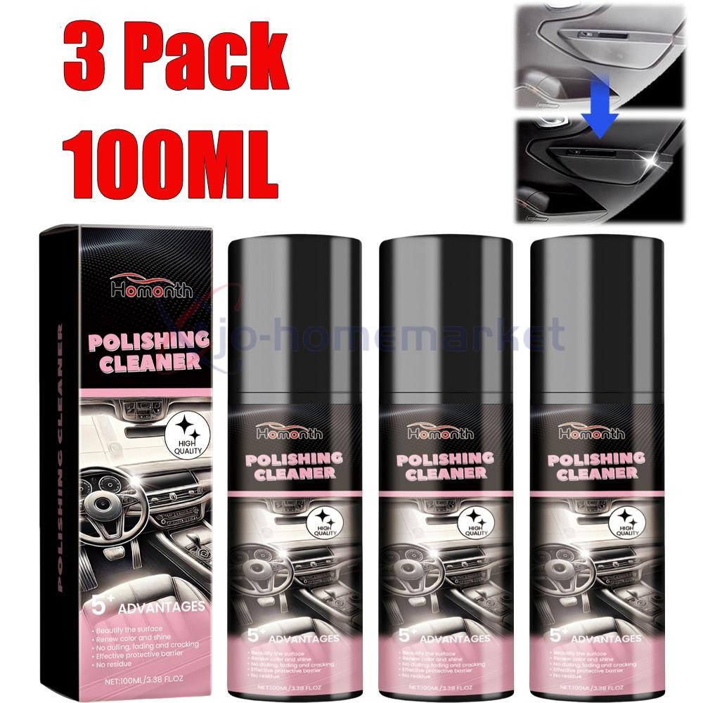 3Pack Car Interior Cleaner, 2026 New Polishing Cleaner for Interior Detailing US