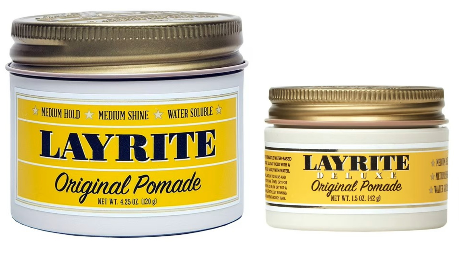 Layrite Original Pomade, 4.2oz + Travel Size 1.5oz PACK