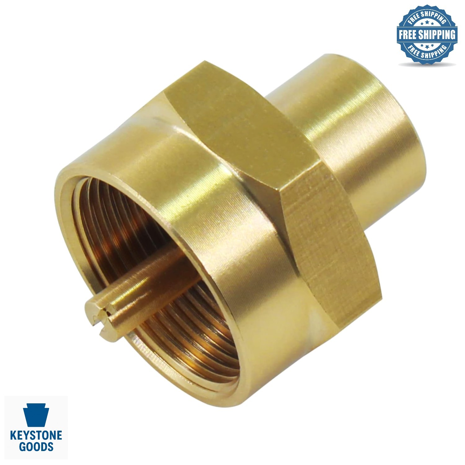 1Lb Brass Propane Refill Adapter with 1/4" NPT Female Thread