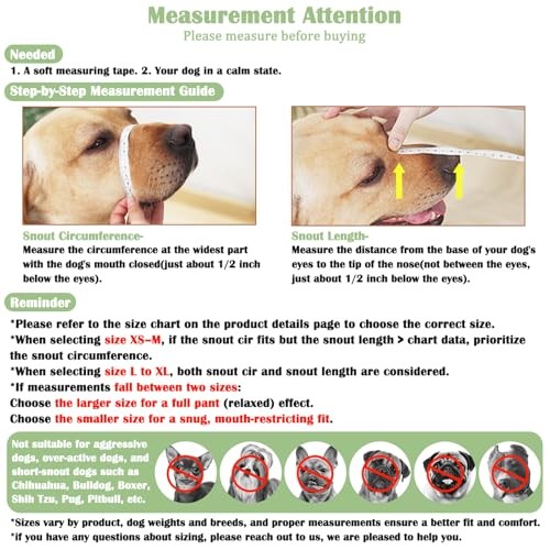 Dog Muzzle, Soft Mesh Muzzle for Small Medium S [Snout Cir: 8.5"-9.5"] Black