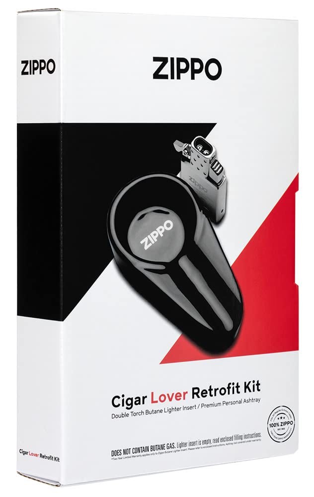 Zippo Unisex-Adult Cigar Lovers Retrofit Kit, Double Butane Torch Kit, One Size