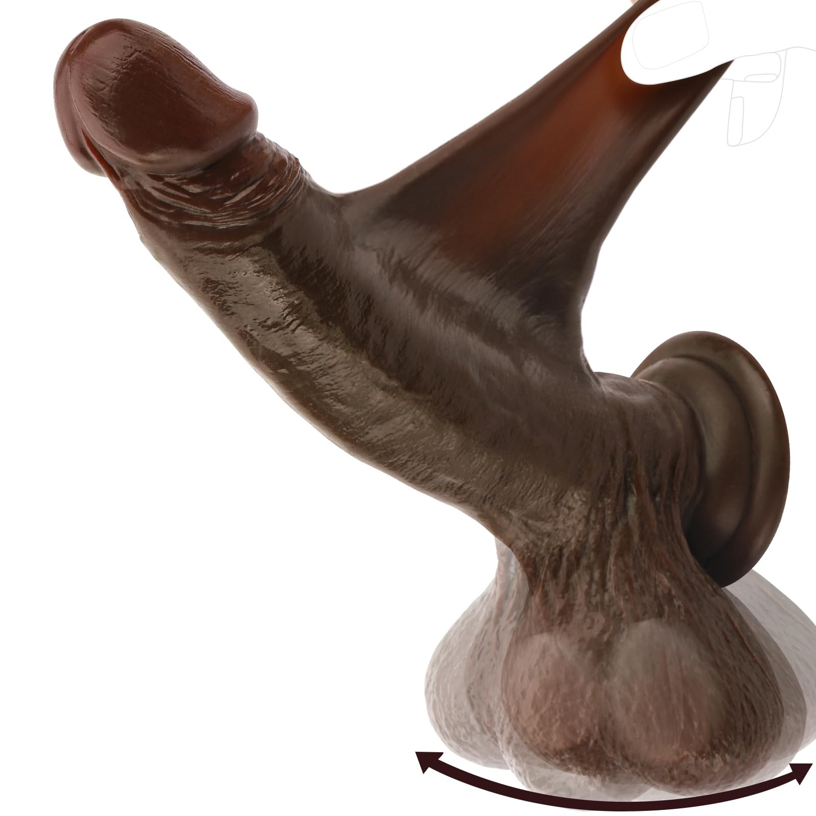 Realistic Huge Dildo with Big Swinging Balls Sex Toys, 9.05“ Long Dildos for ...