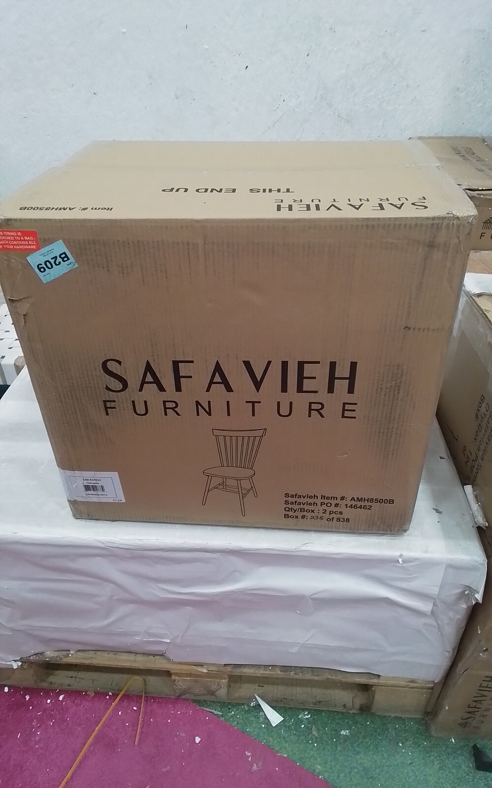 Safavieh PARKER SPINDEL SIDE CHAIR, Reduced Price 2172736632 AMH8500B