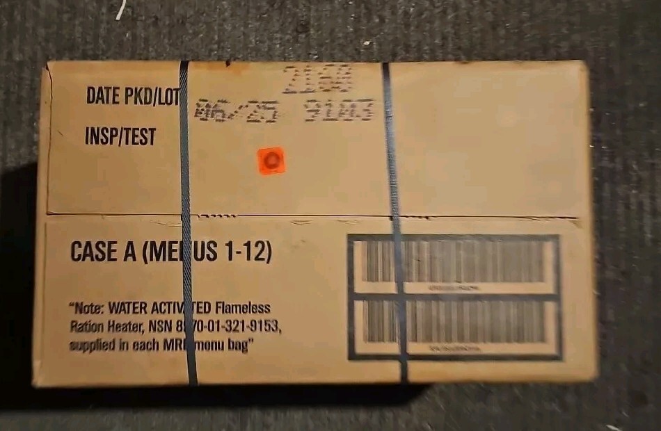 New Sealed MRE Case A 12 packs dated  06 2025 MRE Menus 1-12 Meals Ready To Eat