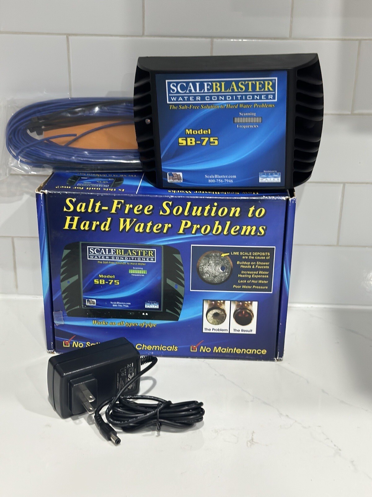 Scale Blaster Electronic Water Conditioner Descaled Lime Scale Remover SB-75 NEW