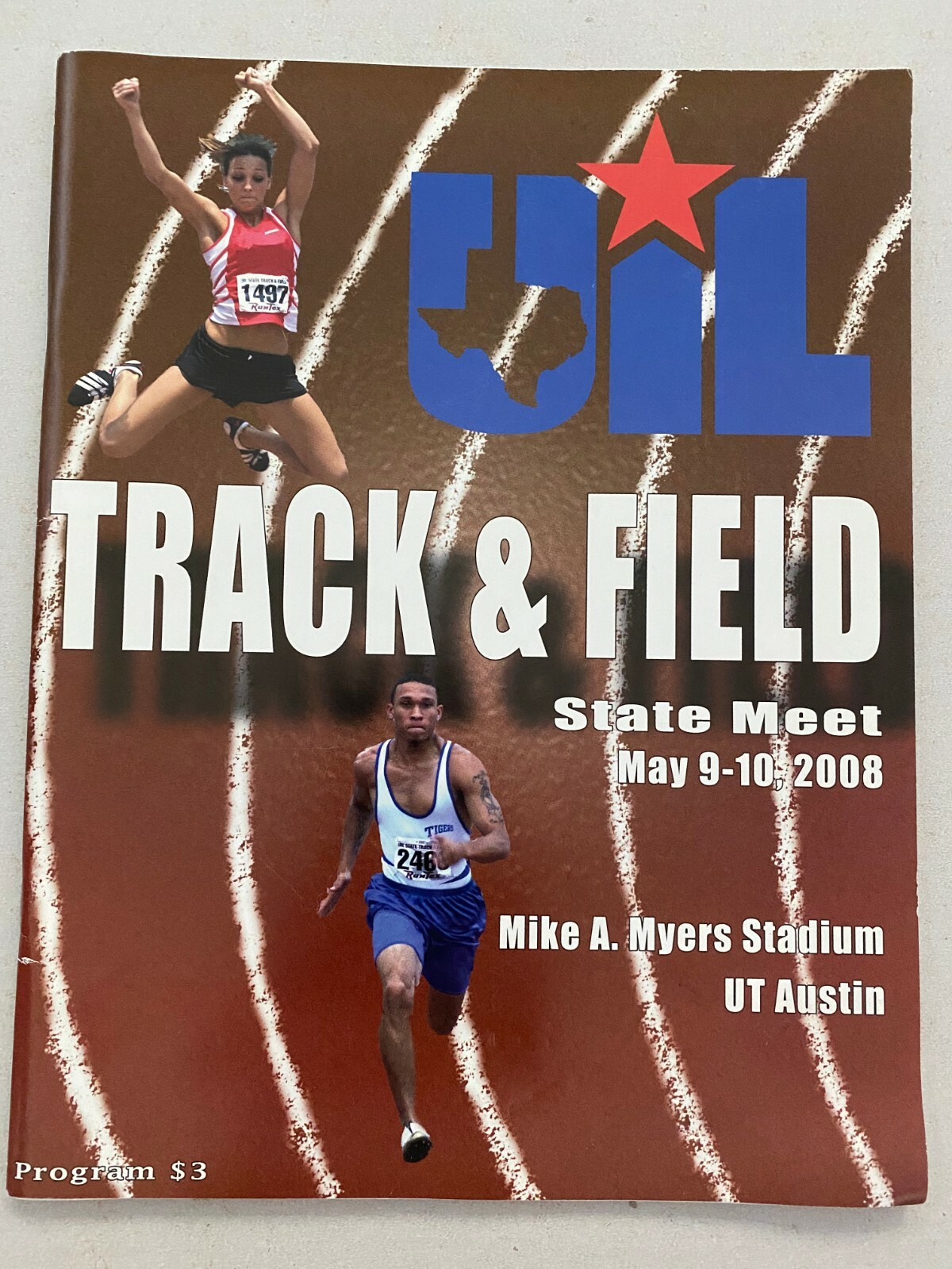 2008 TEXAS HIGH SCHOOL TX AUSTIN UIL TRACK & FIELD STATE MEET PROGRAM RARE OLD