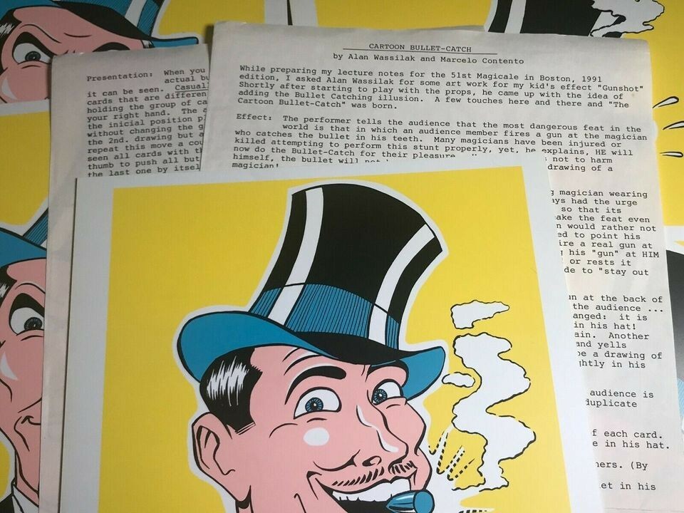 Magic Cartoon Bullet Catch by Alan Wassilak and Marcelo Contento Magic Trick  