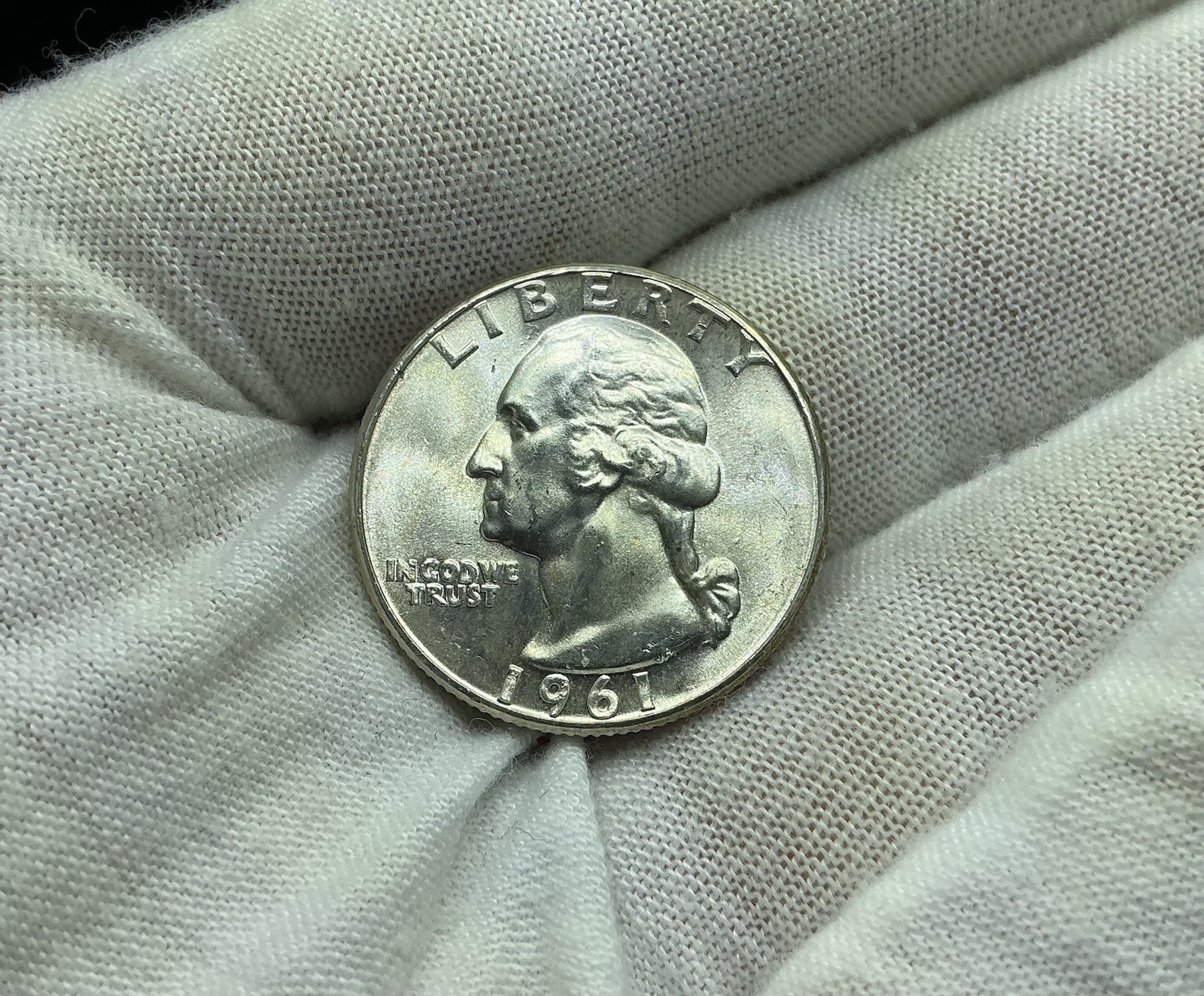 1961-P Washington Quarter Uncirculated BU 90% Silver D357