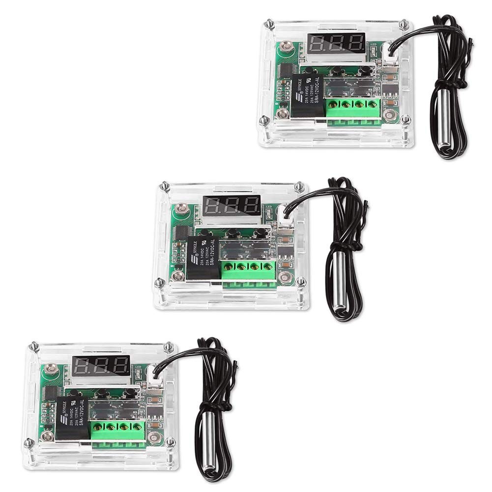3pcs W1209 12v Dc Digital Temperature Controller Board With 10a Onechannel Relay