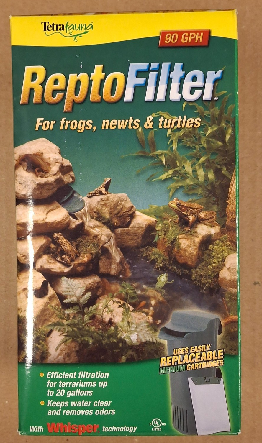 Tetra ReptoFilter Terrarium Filtration for Frogs Newts and Turtles 90 GPH *NEW*