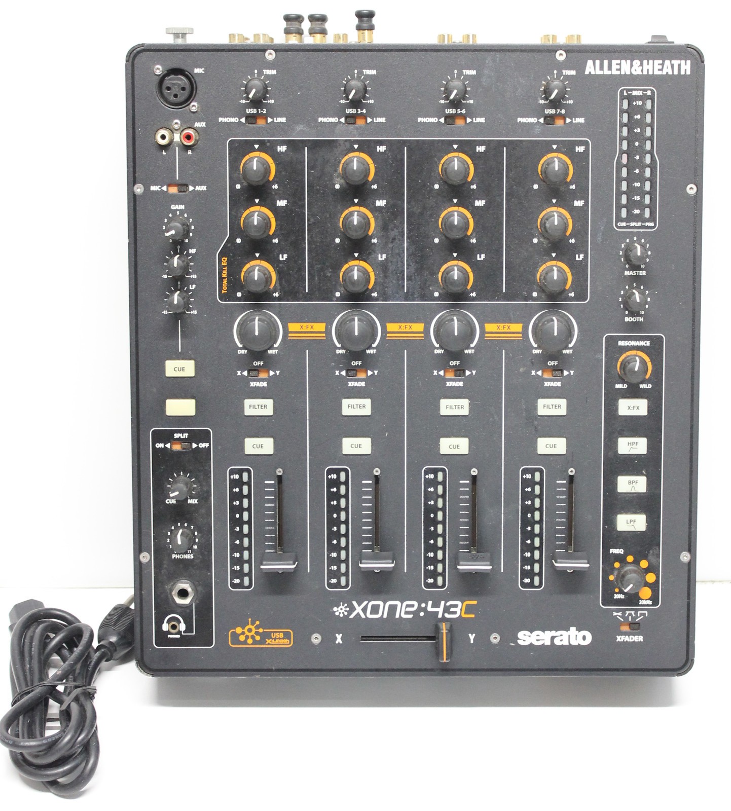 Allen & Heath XONE:43C 4+1 Channel DJ Mixer with USB Soundcard Serato W Filter