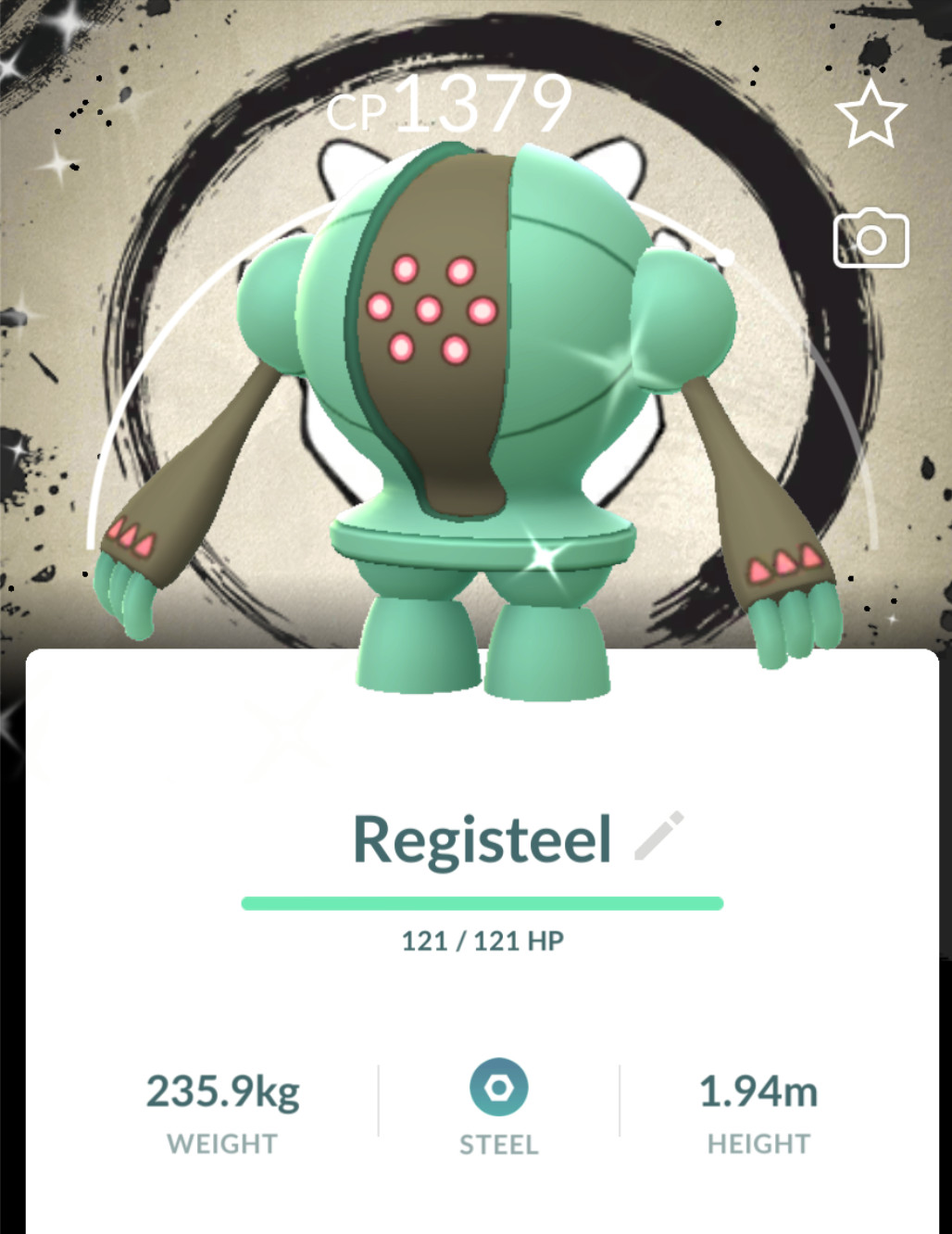 Pokémon Shiny Registeel Special Background Go Fest 2026 - GO Read description