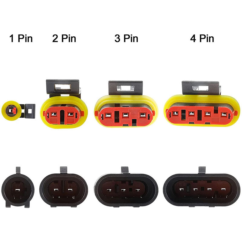 352PCS Waterproof Car Electrical Connectors 1/2/3/4 Pin Durable & Reliable
