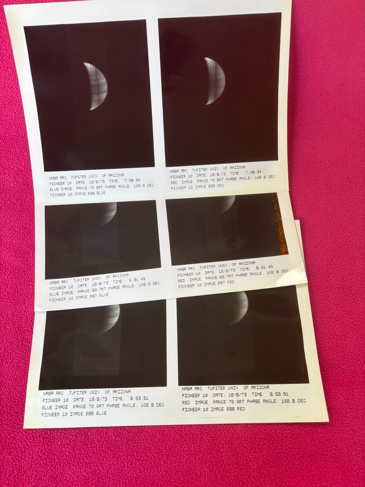 NASA vintage 3x PHOTO spacecraft SPACE travel PLANET universe JUPITER pioneer 10