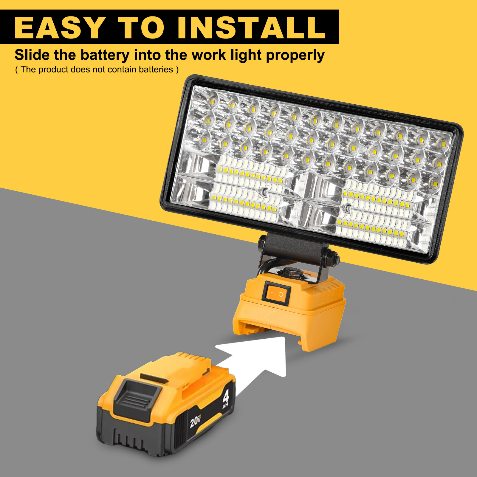 For DeWALT LED 20V 20Volt MAX Cordless LED Work Light Flashlight Torch TOOLS