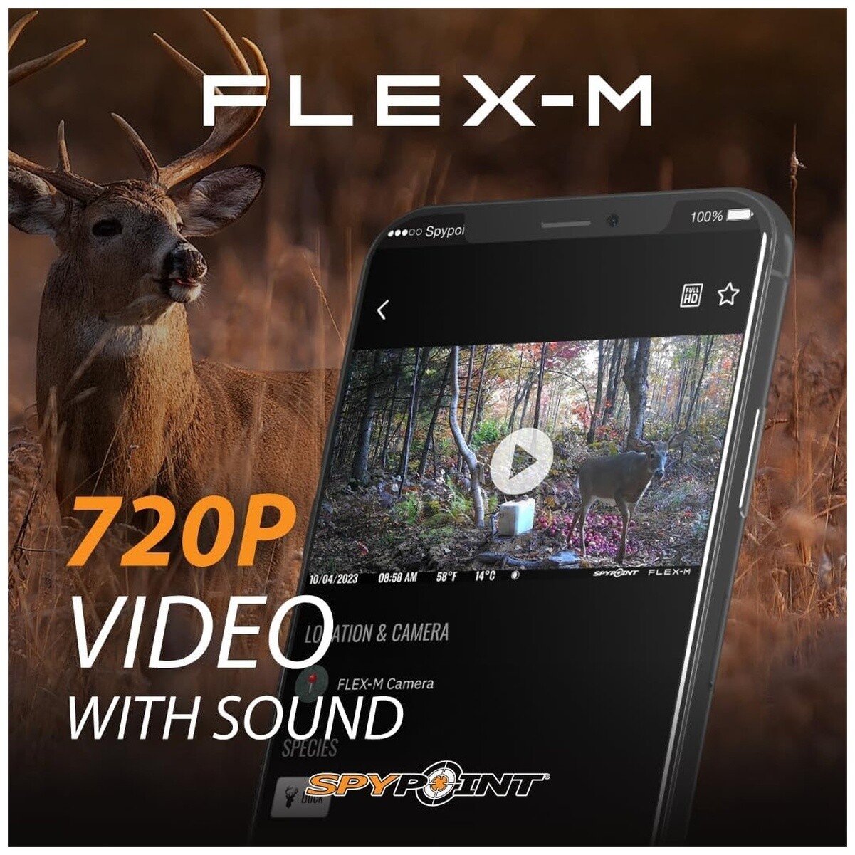 SPYPOINT Flex-M Cellular Trial Camera Solar Bundle (FLEX-M-SOLAR-BUNDLE)