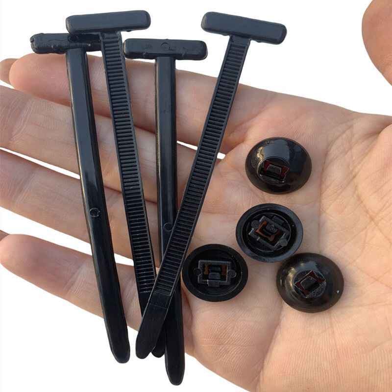 Cable Ties Buckle Set Kit Clamps Nylon Universal Self-Locking Ties Holder Black