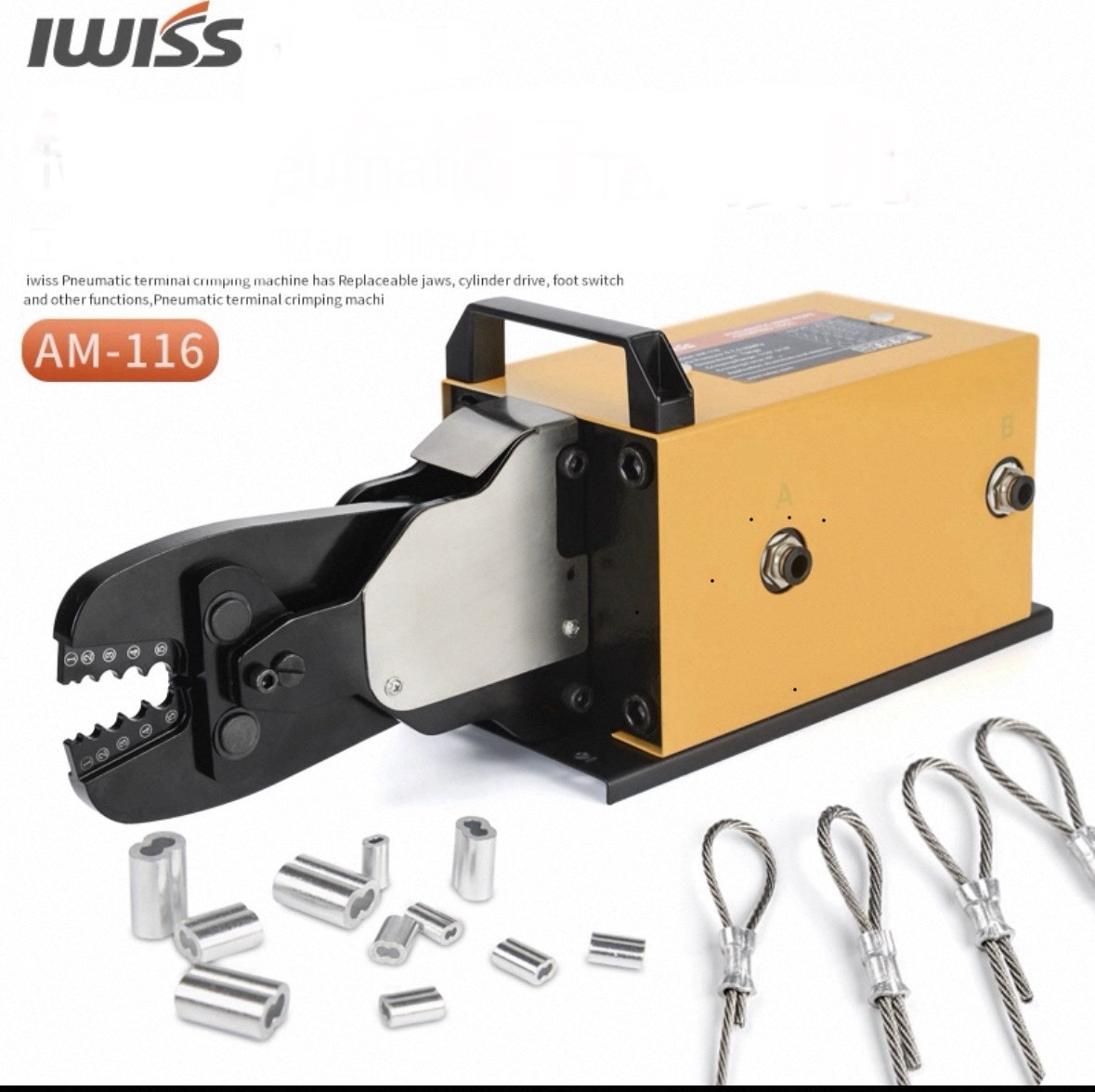 Pneumatic terminal crimping machine