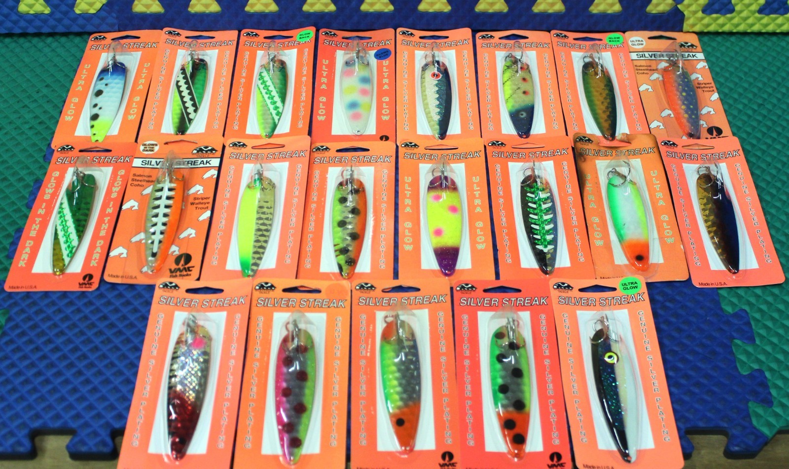 Wolverine Tackle Silver Streak Trolling Spoons 5" Magnum" CHOOSE YOUR COLOR!