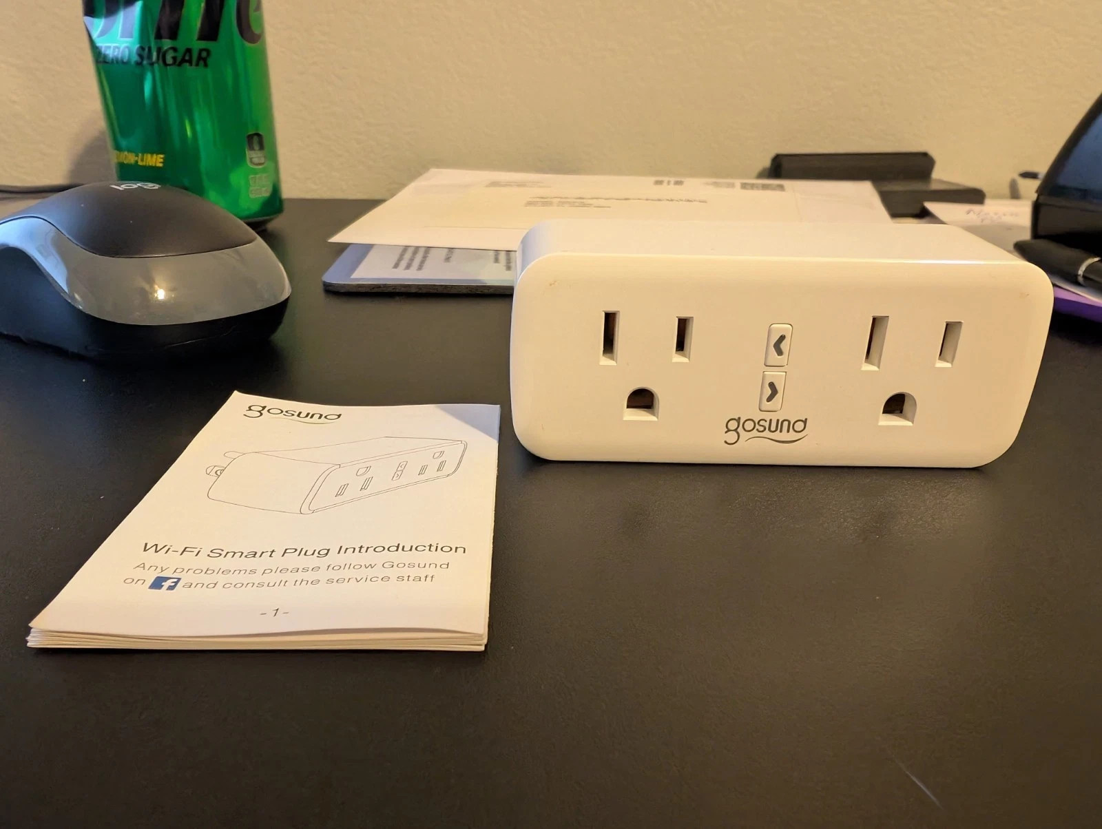 Gosuna WiFi Smart Plug Outlet Alexa Google Home Compatible
