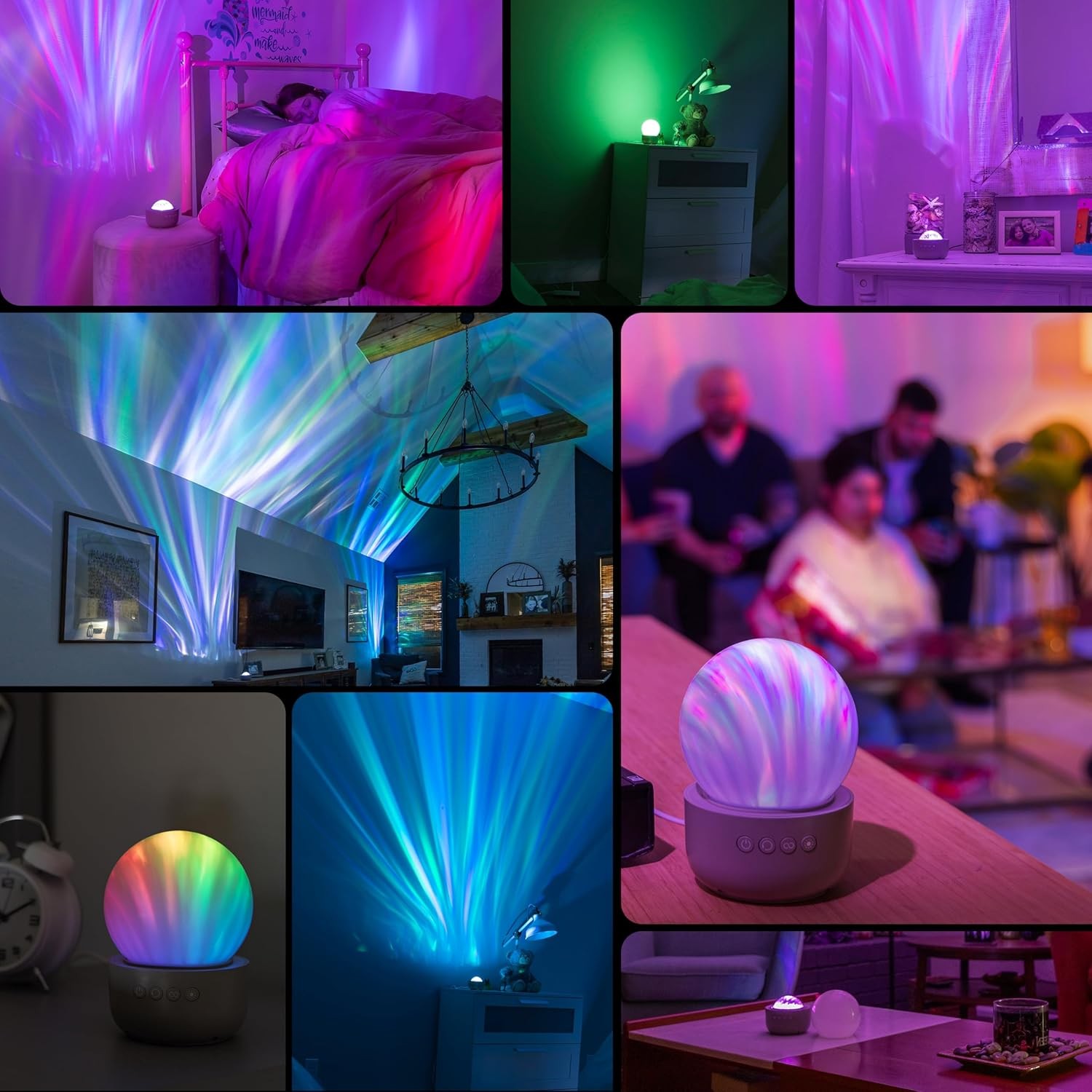 Aurora Crystal Star Projector — Space, Nebula and Starry Night Light