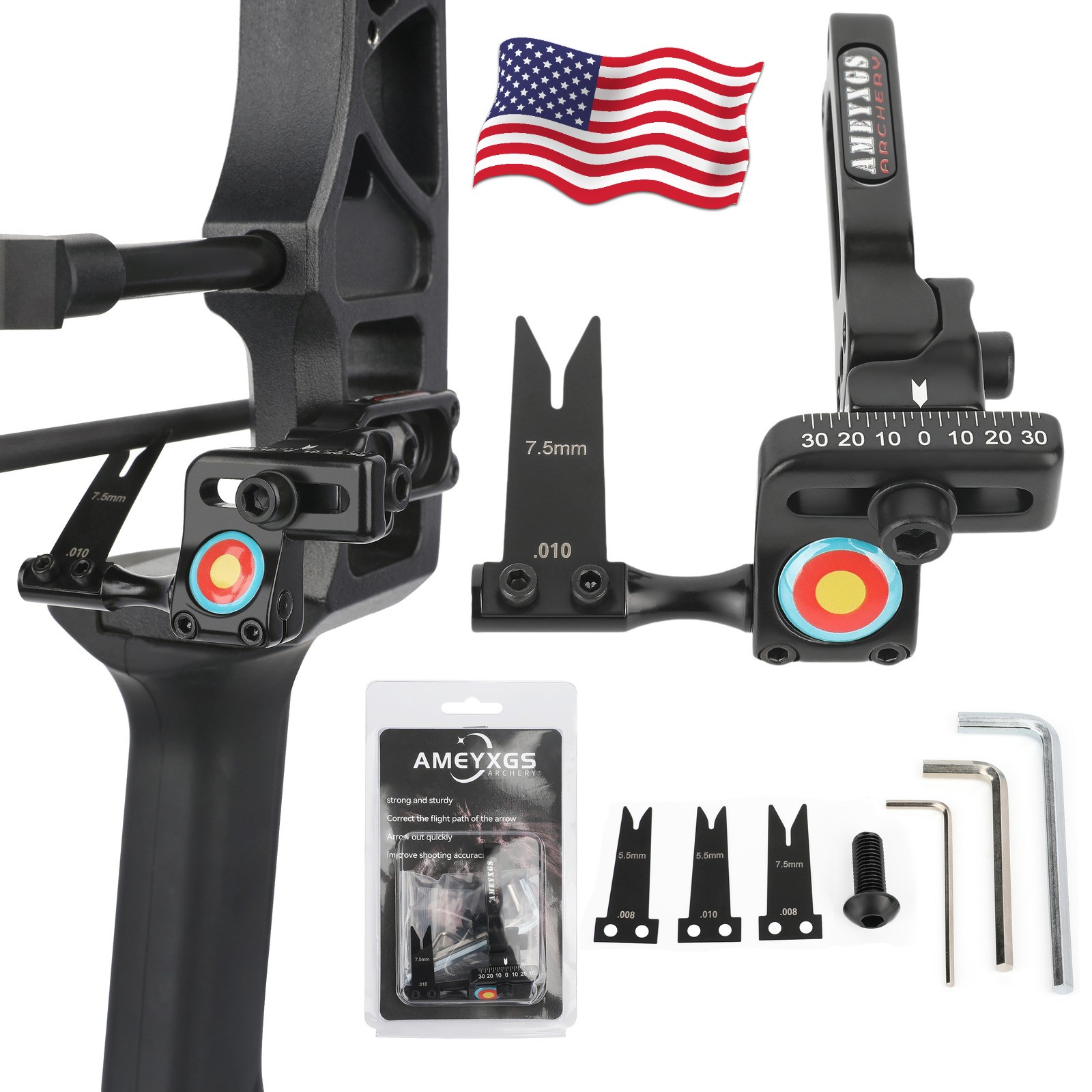 Aluminum Alloy Arrow Rest 3X Replaceable Steel Blade Archery CompoundBow Hunting