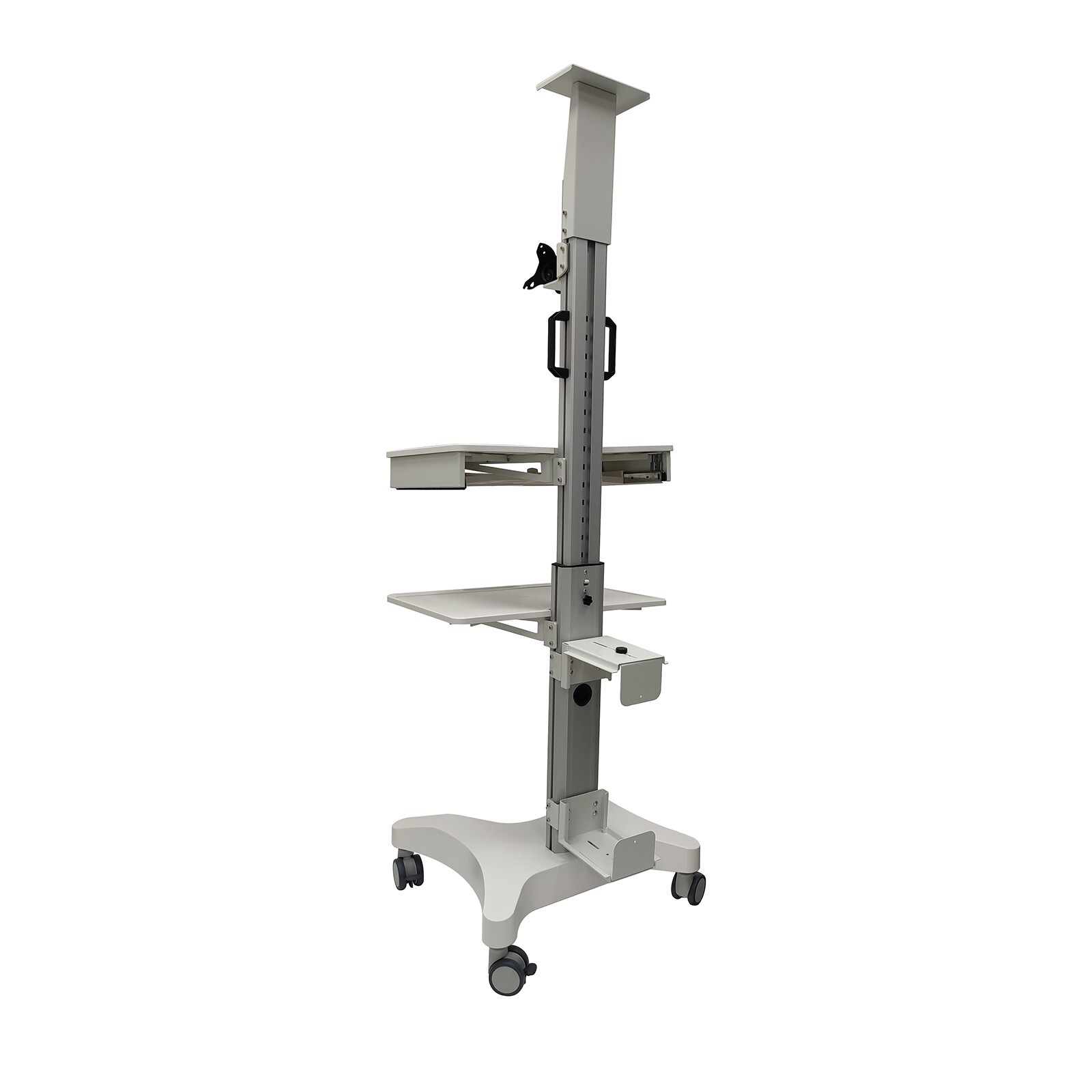 Floor Stand Movable Workbench Computer Cart Mobile Workstation Monitors Support
