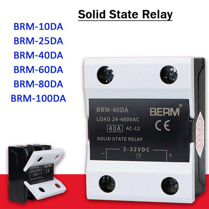 BRM-10DA/25DA/40DA/60DA/80DA/100DA Single Phase Solid State Relay Module Control