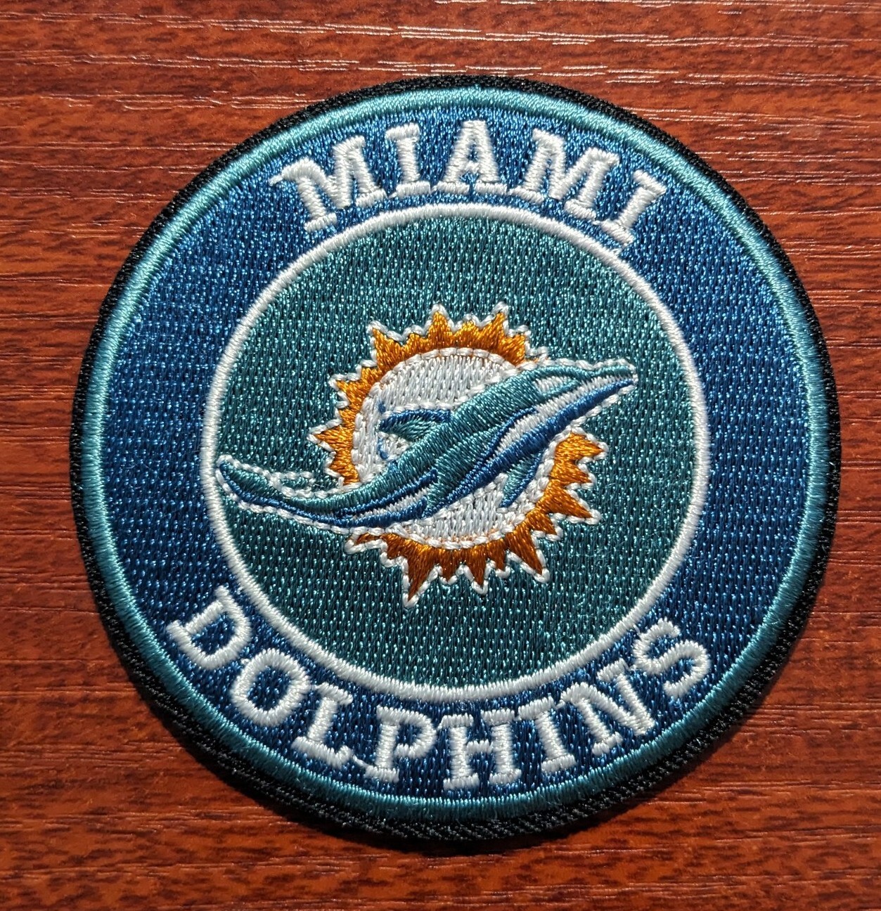 Miami Dolphins Patch 3" NFL Football The Phins Embroidered Iron On Patch