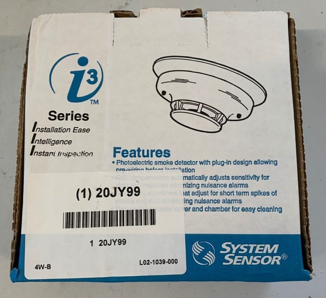 System Sensor 4W-B Smoke Alarm,12/24 Vdc, 4-Wire,W/Base